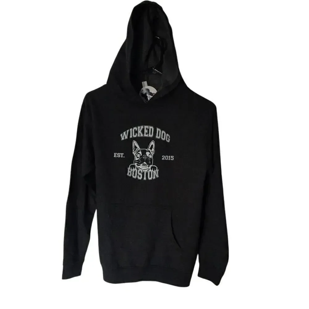 Wicked Dog Hoodie, Youth, Large, Grey, NWT